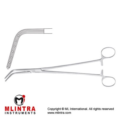 Burke Hysterectomy Forcep Curved - Long Jaws Stainless Steel, 25 cm - 9 3/4"